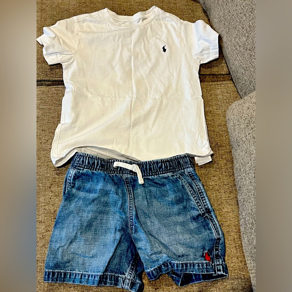 Boys Polo T-shirt and Denim Shorts